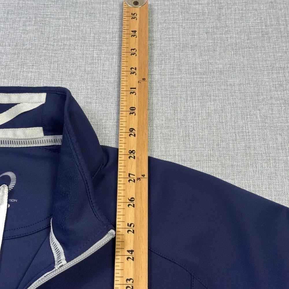 Zero Restriction Wheels Up 1/4 Zip Golf Pullover Mens Large Blue Tour Series